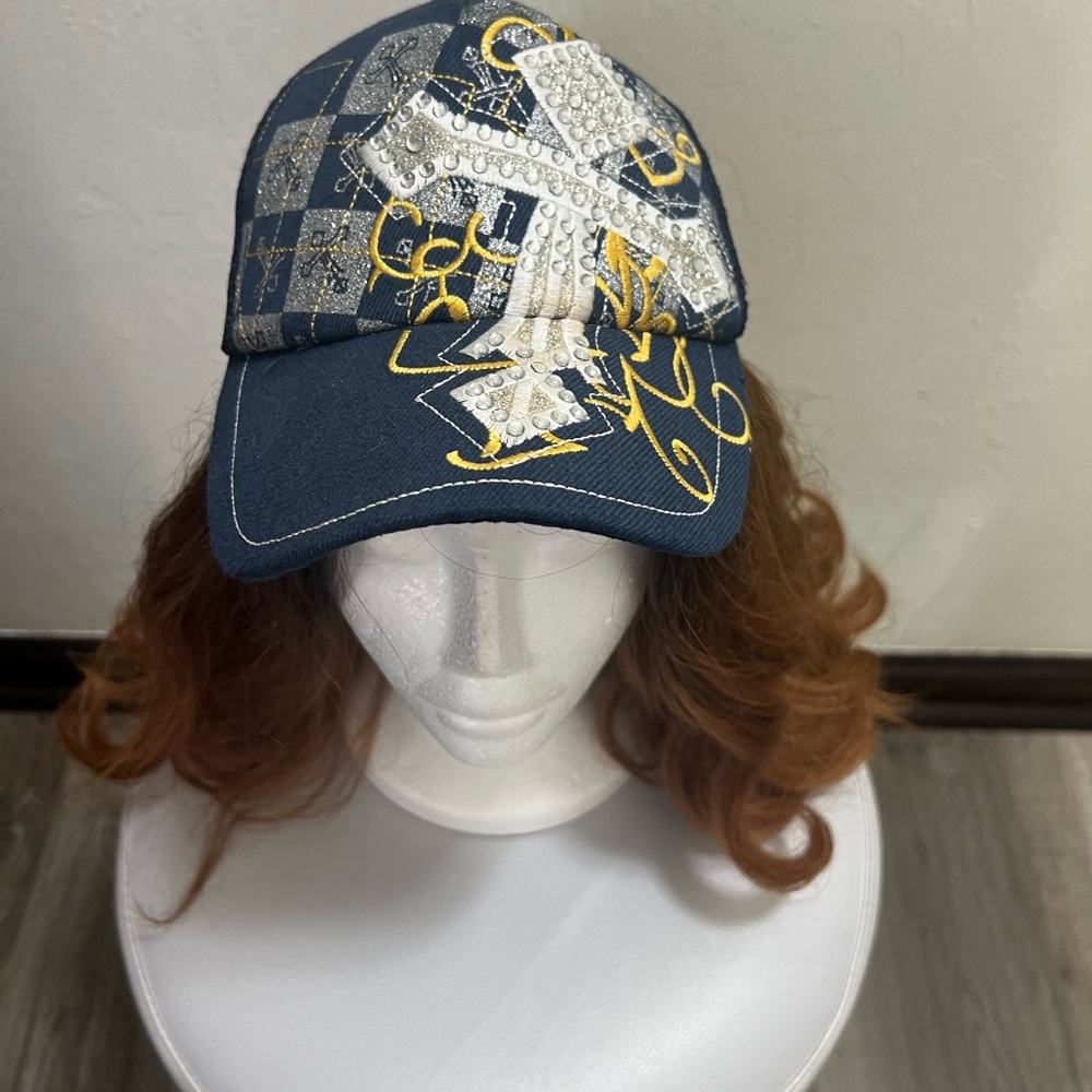 Stylish Blue and Gold Women's Hat